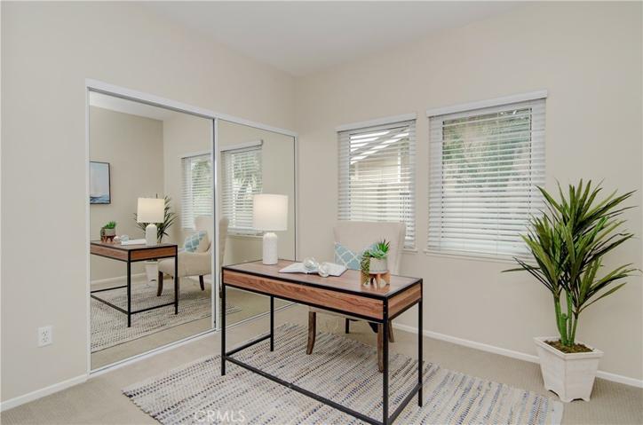 Downstairs bedroom is a super-flexible space.  Guests will love direct access to bath...or makes a great home office or separate play room...large wardrobe closet too.