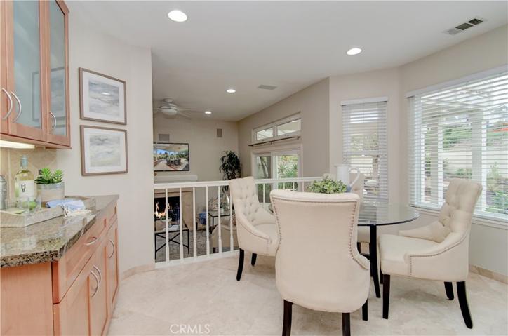 Roomy nook has bay window and even more storage and counter space!