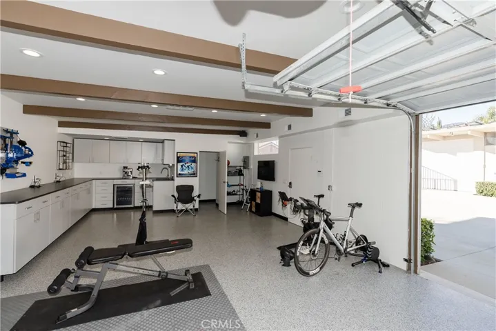 Detached 2 Car Garage Interior with bathroom
