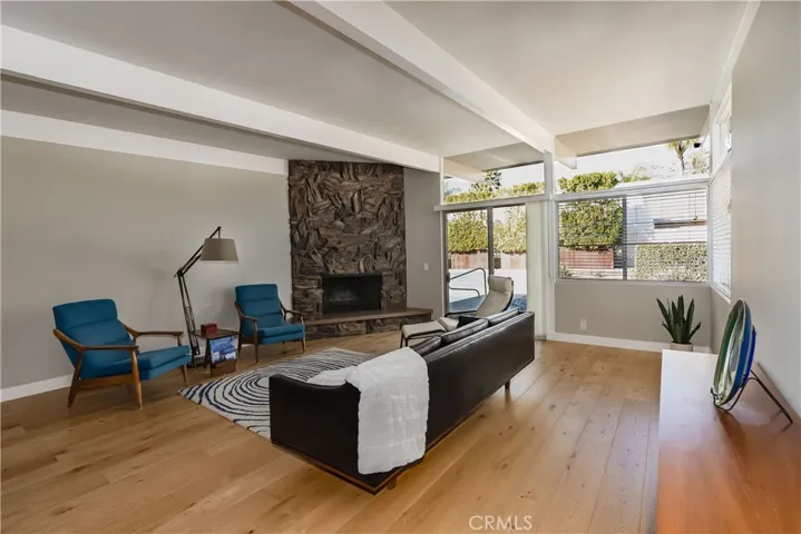 Front Living Room- 1st Petrified Wood Fireplace