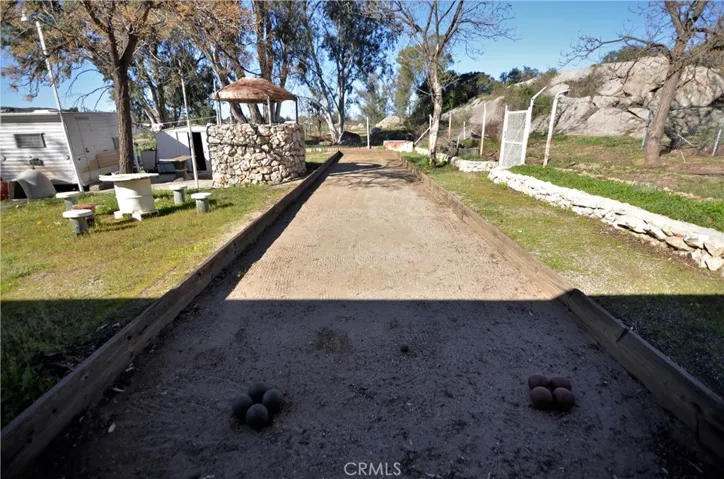 Bocce Ball Court outside of the barn