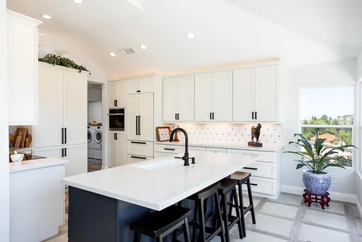 This gourmet kitchen is stunning! And the views!!!