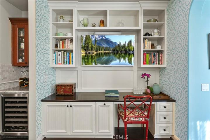 Another custom built-in is perfect for keeping the family organized...monitoring homework...gaming...or making sure no plays are missed during the big game...
