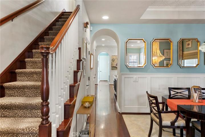Custom details greet you at every step and turn...crown moldings, wainscoting, arches and art niches, upgraded interior doors and moldings and more.  This is one of the best floorplans in all of Downtown HB!