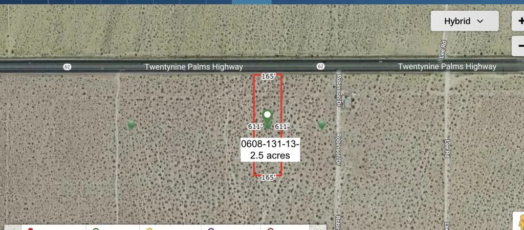 2 .5 Acres Hwy 62 Near Robinson Drive, Joshua Tree, California 92252, ,Land,For Sale,Acres Hwy 62 Near Robinson,219074992DA