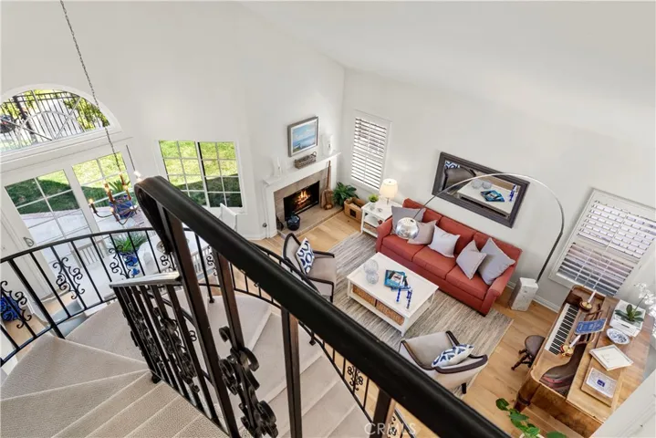 View from the staircase of this amazing home.