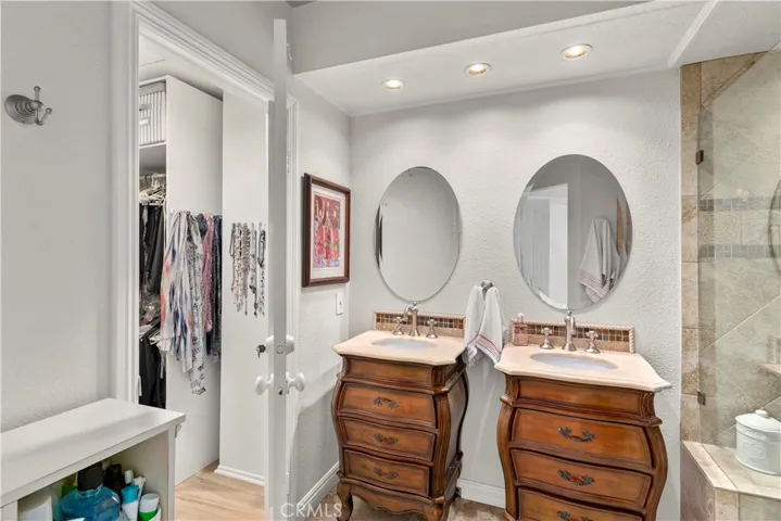 Peek into the walk-in closet space.