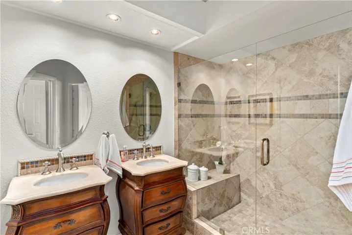 Beautiful spacious walk-in shower.