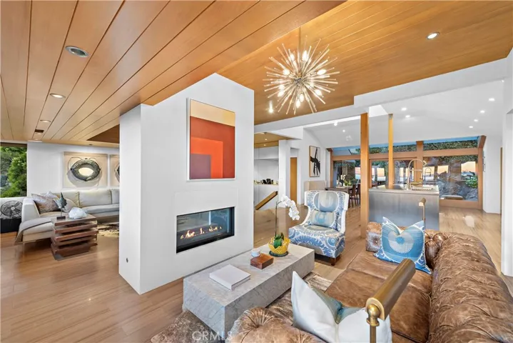 Open Floor Plan at Twilight with City Lights