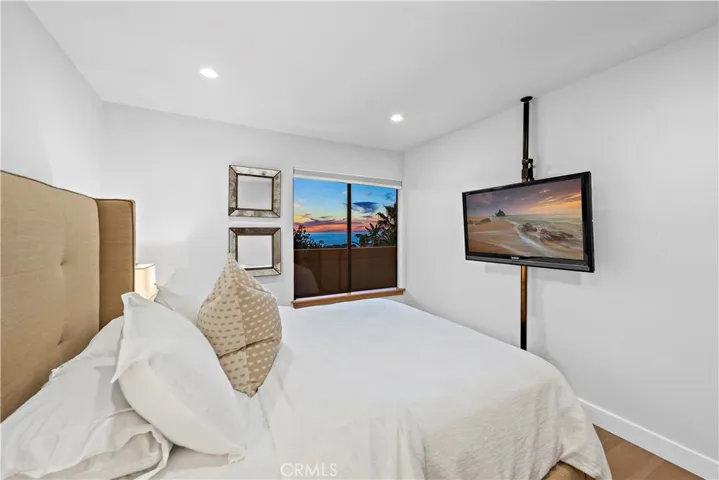 Guest Suite; Bedroom at Twilight + View