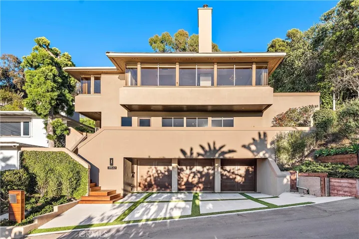Exterior Elevation with 3 Car Garage