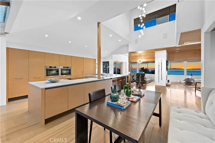 Breakfast Nook + Kitchen at Twilight
