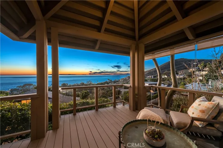 Gazebo at Twilight + Ocean + Hillside