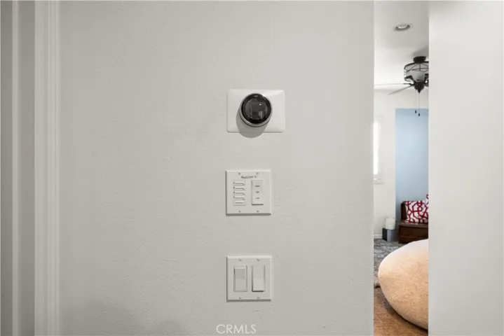 Nest system to be able to control the temperature, and whole house fan is also inside this model home.