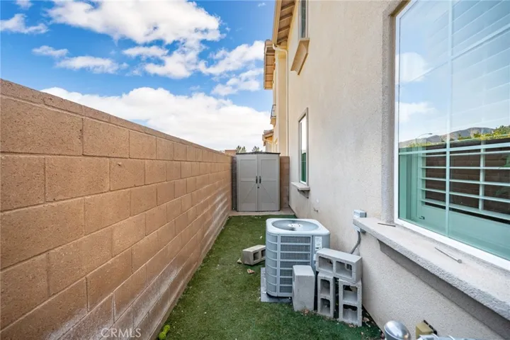 Custom designed dog run on the side of the house has astro turf , is gated, and has a shed at the end that is staying!