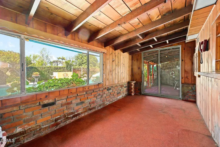 Closed patio at pool