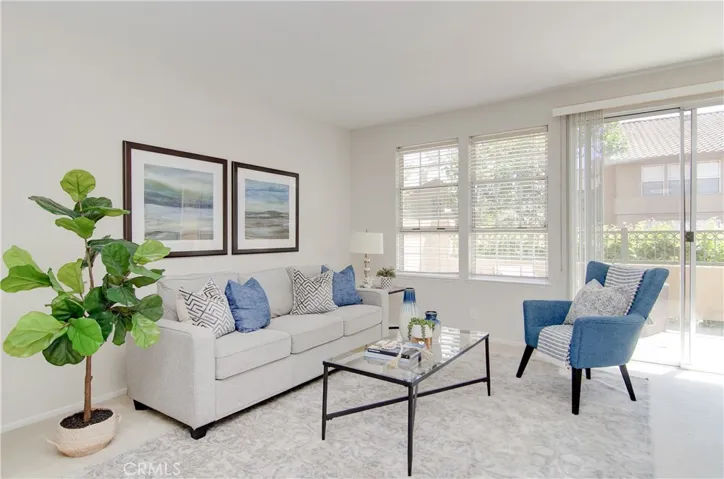 There are a lot of furnishing options in this huge living space.