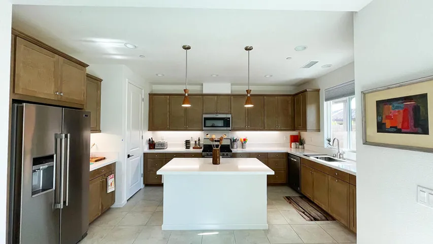Large kitchen with island