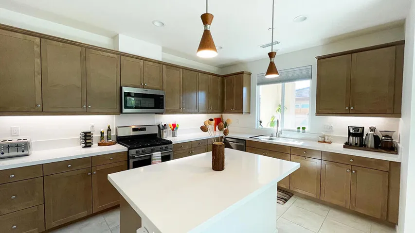 Large kitchen with island