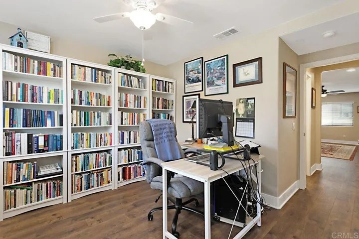 upstairs bedroom being currently used as office.