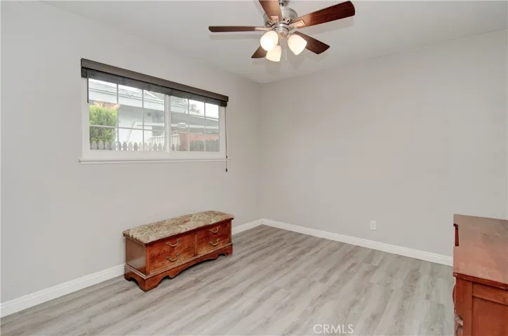 Fourth bedroom, also has a ceiling fan and closet