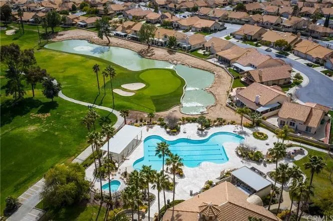 Aerial pool area