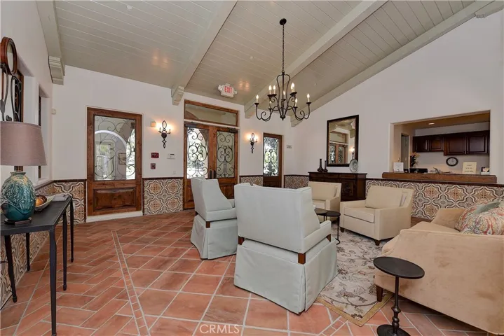 Cozy community room with attached kitchen