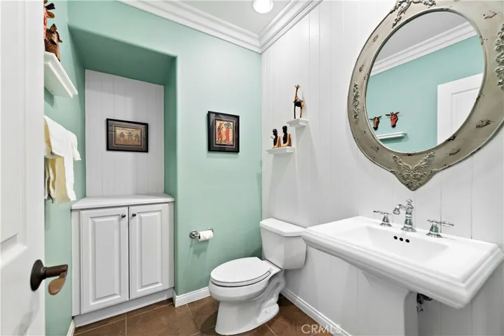 Downstairs powder room