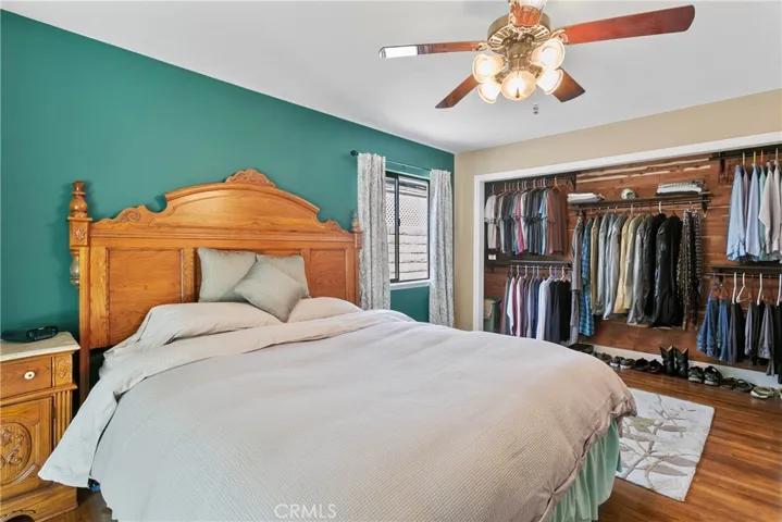 Large cedar-lined closet is designed to keep you VERY organized...