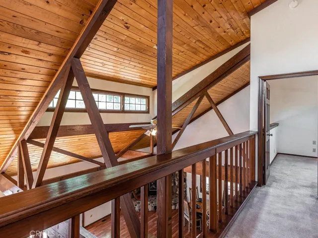 Cathedral Ceilings from Staircase overlooking the Living/Family Room