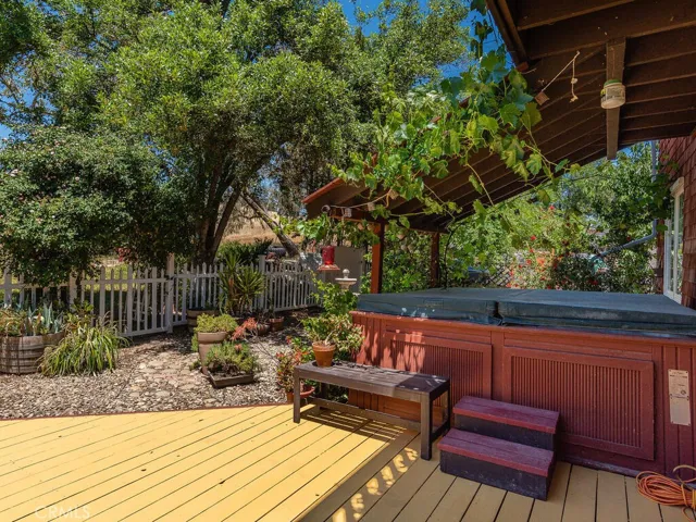 Backyard Deck and Hot Tub