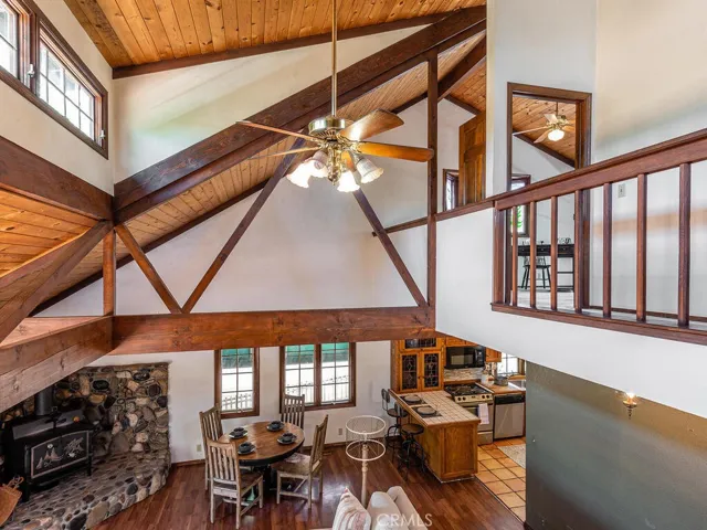 Cathedral Ceilings from Staircase overlooking the Living/Family Room
