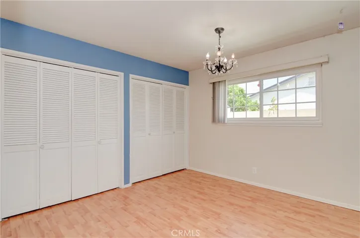 Secondary bedrooms are oversize with large wardrobe closets.