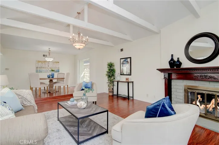 Living and dining combine to create plenty of family and entertaining room.