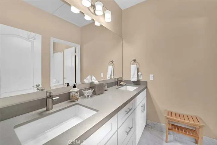 Guest bathroom with new vanity.