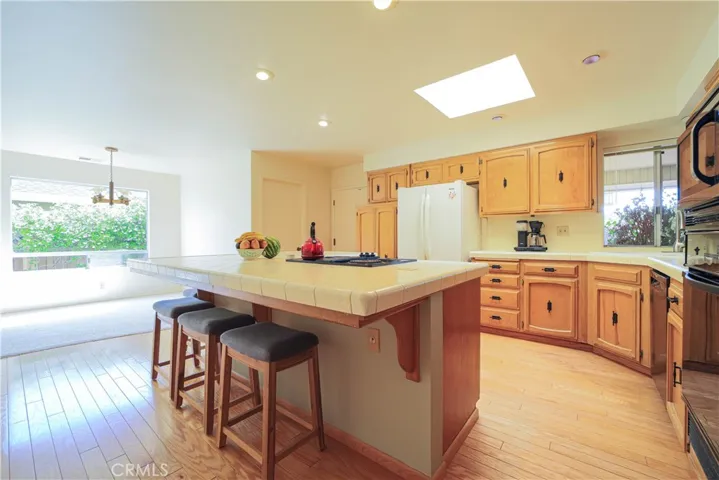Well-appointed kitchen with huge chef's island