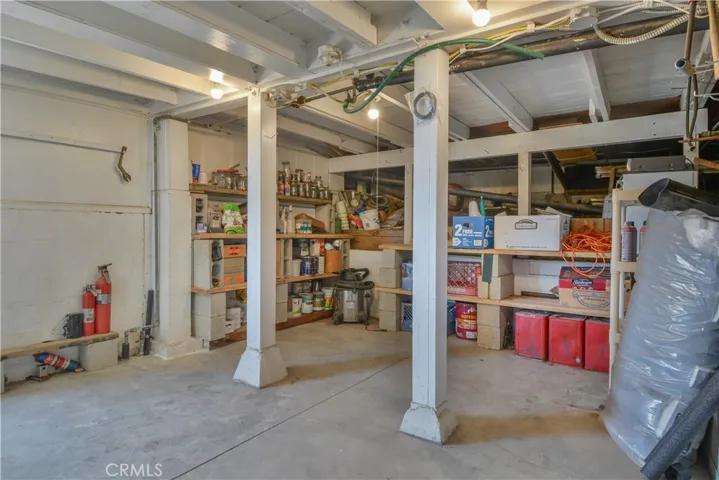 Semi- finished basement area - with laundry hookup, 3/4 bath, water heater