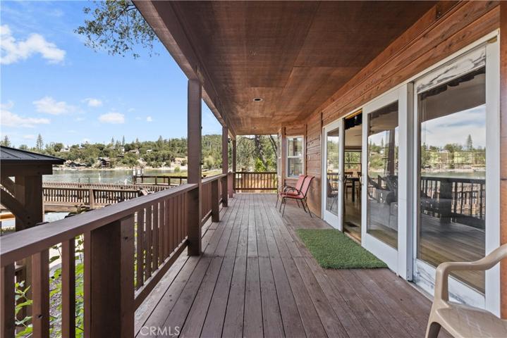 Lakefront Veranda on the main level.
