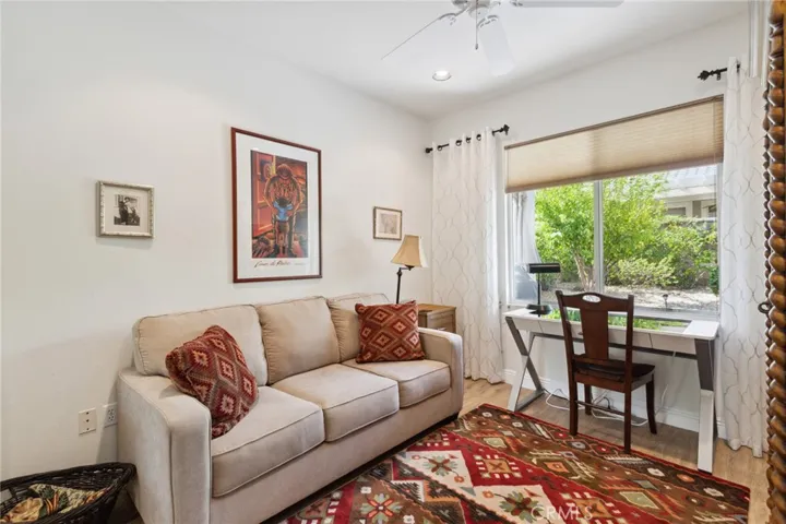 SECOND BEDROOM OVERLOOKS THE PATIO