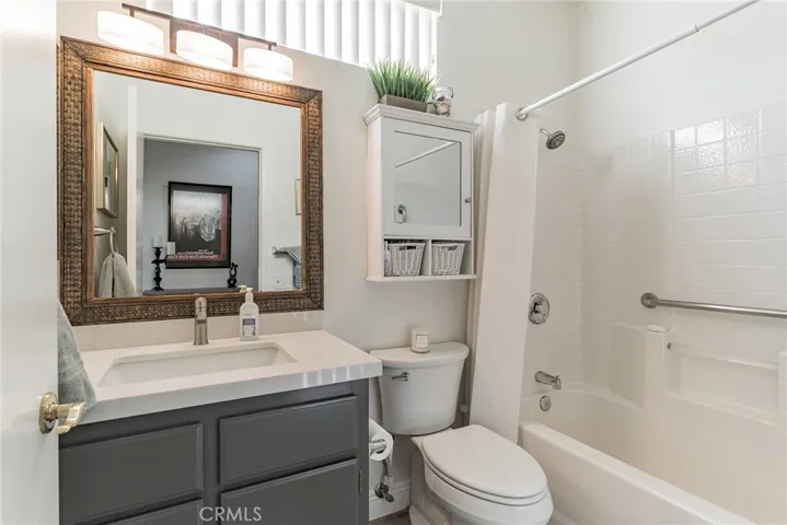 SECONDARY BATHROOM HAS TUB/SHOWER