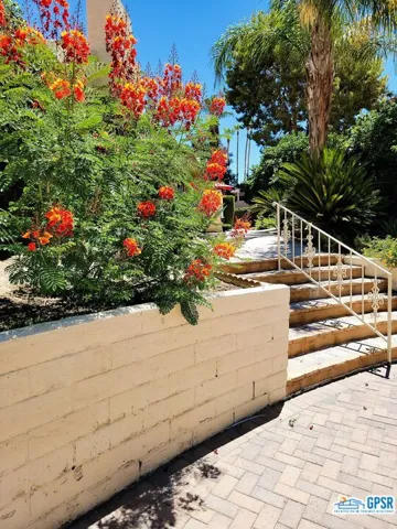 Stairs up to front door