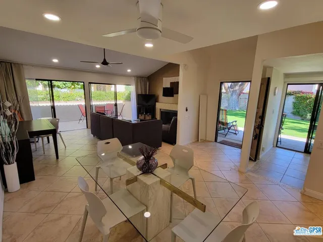 View from dining area