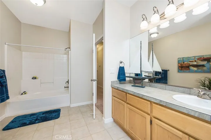 Downstairs bathroom is spacious!