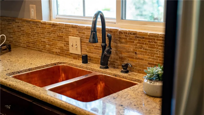 Unique copper sink is another high quality feature
