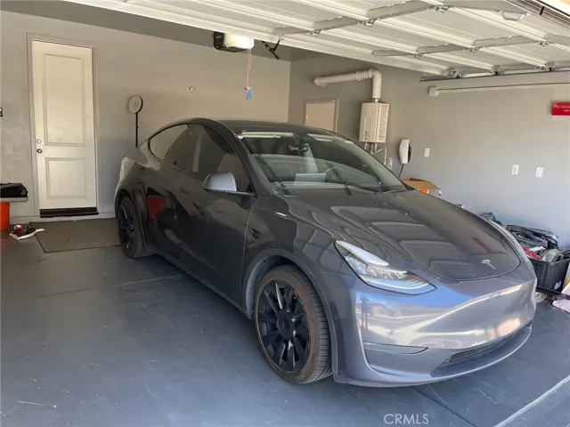 Tesla charger in garage