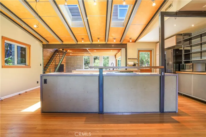 View from dining area towards the kitchen