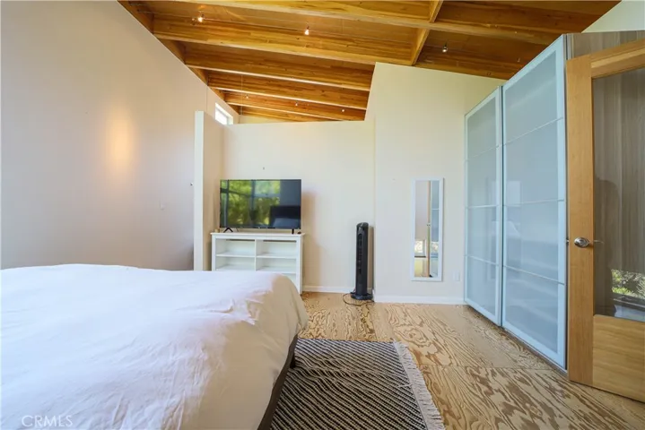 Storage and vaulted ceiling