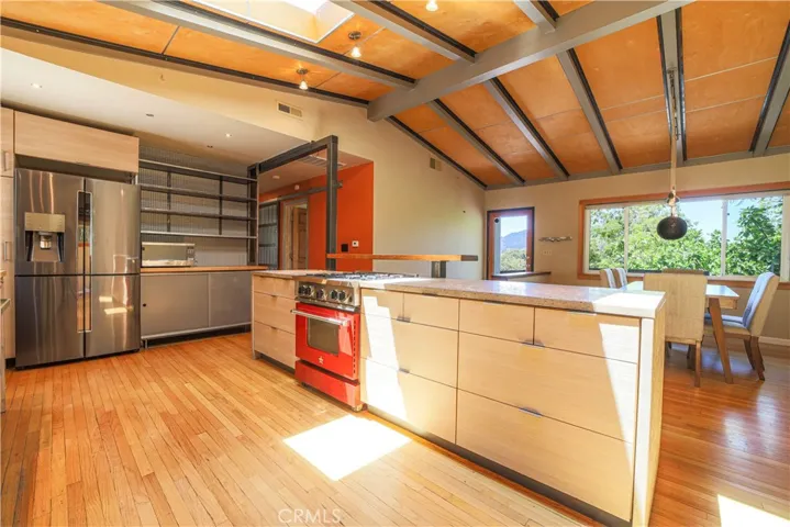 View from kitchen towards dining area