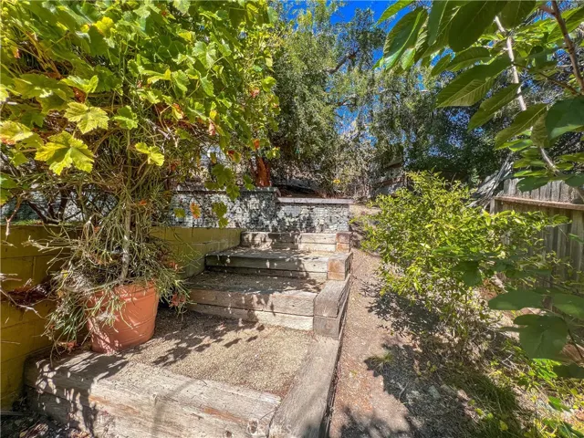 Steps to the backyard