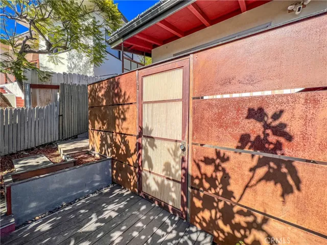 Door opens to the front porch